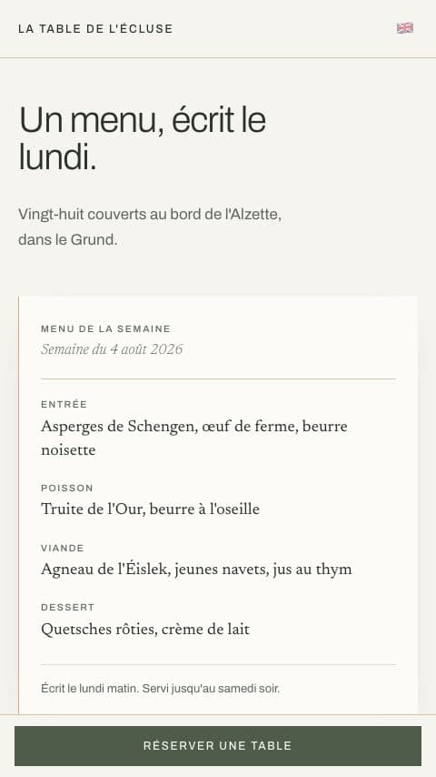 Le site de la Table de l'Écluse