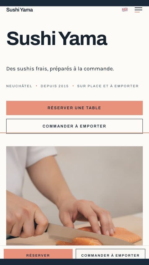 Le site de Sushi Yama